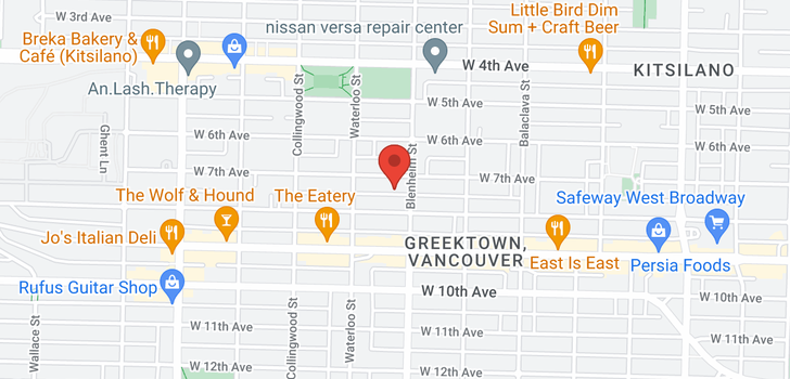map of 3326 W 7TH AVENUE